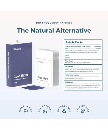 Vibrants Natural Sleep Aid Patches - Bio-Frequency Sleep Aids for Adults & Kids | Restore Sleep Cycle | 7 Count - Buy Online on GoSupps.com