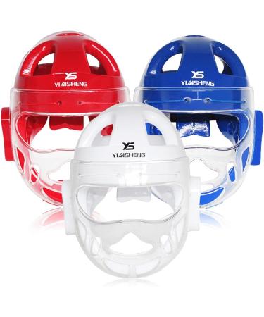 Kowaku Breathable Boxing Head Guard - MMA Kickboxing Helmet for Kids & Adults | Face Protection for Muay Thai & Taekwondo - White M - Buy Online on GoSupps.com