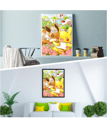 DIY Pikachu Diamond Painting Kit - Full Drill Crystal Art for Home Decor - 12X16 Inch - Buy Online on GoSupps.com