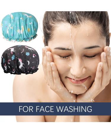 Reusable Waterproof Shower Hood for Women - 2 Pack Elastic Bathroom Caps for Salon Spa Travel & Hotel Use - Buy Online on GoSupps.com