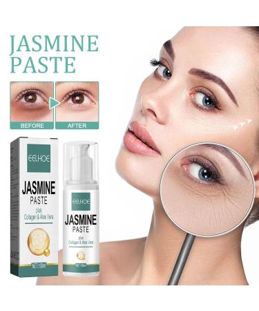 Jasmine Ointment Eye Cream for Dark Circles & Wrinkles - 100ml with Collagen & Aloe Vera - Buy Online on GoSupps.com