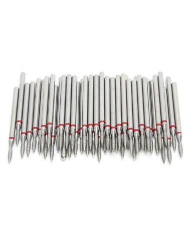 50 Piece Nail Drill Set Nail Drill Bits Set 2.35 Mm Shank Nail Cutter Bit Grinding Head Nail Drill Accessories with Rotation Grinding Polishing Callus Removal Multifunctional F-1.8mm