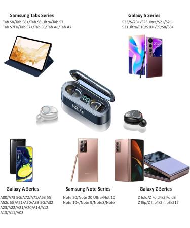 VOLT PLUS TECH Wireless Bluetooth Earbuds for Samsung Galaxy - Black F9 TWS, IPX7 Waterproof, 2000mAh Case - Buy Online on GoSupps.com