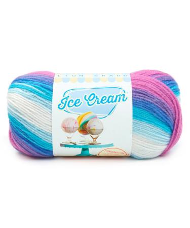 (1 Skein) Lion Brand Yarn Ice Cream Baby Yarn  Moon Mist 1 Pack Moon Mist