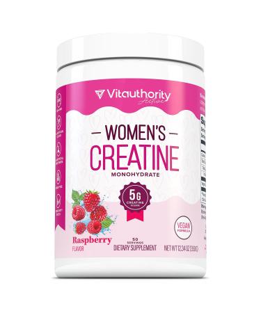 Micronized Creatine Monohydrate Powder 5g per Serving Creatine Supplement | Support ATP Boost Strength Lean Muscle & Recovery | No Sugar Dyes or Fillers | Superior Mixing - Raspberry 50 Servings
