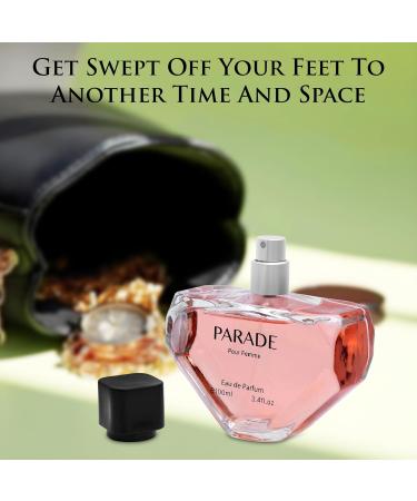 Parade for Women EDP- Amber & Floral Fragrance - Top Notes of Pear Tangerine & Bergamot - Bourbon Vanilla Soft White Musk & Benzoin form The Sweet Powdery Base - Elegant 100ml Bottle - Buy Online on GoSupps.com