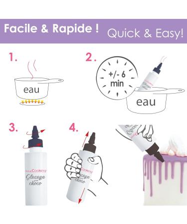 Scrapcooking Drip Cake Glaze Violet 130g - Quick-Dry Cake Decoration for Drip Cakes Cookies Donuts - Perfect for Birthdays & Halloween - Buy Online on GoSupps.com