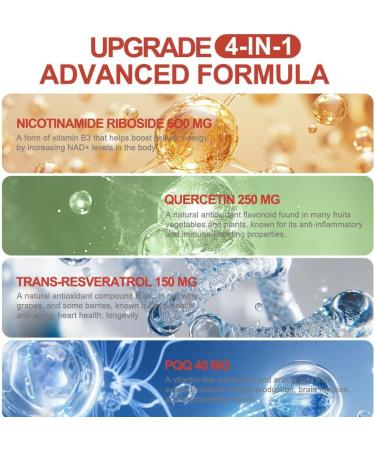 Zoone Nutra NAD Supplement 1200mg with Nicotinamide Riboside PQQ & Resveratrol Advanced Cellular Energy & Longevity Support Anti-Aging Formula for Mental Clarity 30 Packets - Buy Online on GoSupps.com