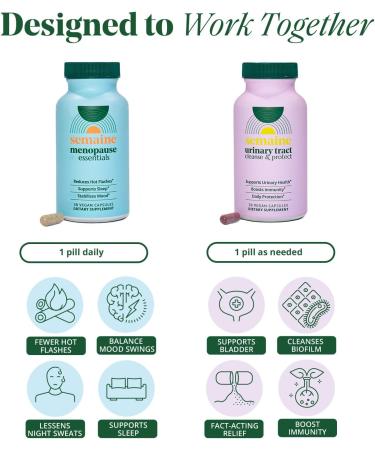 UTI and Menopause Relief Bundle for Women - Cranberry & Red Clover Supplement | Bergamot for Metabolism & Mood | Vegan Capsules - 1 Month Supply - Buy Online on GoSupps.com