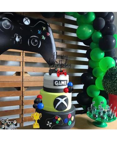 UFROMSKY 28pcs Video Game Cake Topper Headset Cake Topper Game Console Controller Cake Topper with Colorful Balls Trophy balloons for Video Game Themed Party Boys Teens Birthday Party - Buy Online on GoSupps.com