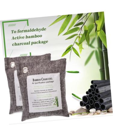 HOMSFOU 2 Pcs Bamboo Charcoal Bags - Natural Deodorizer & Odor Remover for Fresh Air | Eco-Friendly Air Freshener - International Shipping Available - Buy Online on GoSupps.com