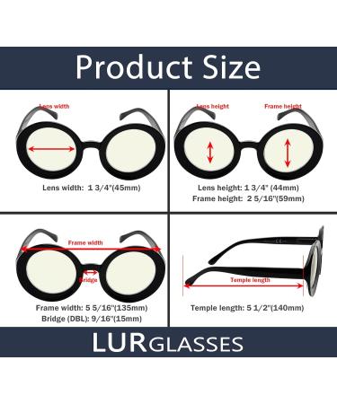 LUR Blue Light Blocking Reading Glasses for Women - 4 Pack Round Computer Readers +3.00 | Stylish & Comfortable Mix Colors - Buy Online on GoSupps.com
