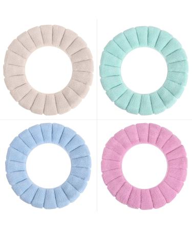 Zhi Kexin 4pcs Bathroom Soft Toilet Seat Cover Pads - Thicker, Warmer, Washable, Stretchable - Easy Installation Cushion Lid Covers in Grey, Green, Pink, Blue - Buy Online on GoSupps.com