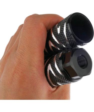 Zelerdo 4 Pack Aluminum Bike Pegs | Foot Pedals for 3/8 inch Axles | Black/Silver | 100x28 mm - Buy Online on GoSupps.com