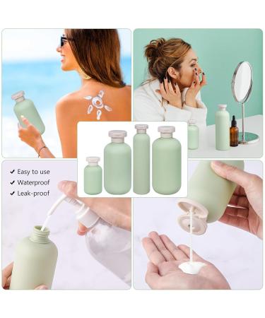 4 Pack Refillable Travel Bottles Set - 100ml/200ml/260ml/300ml Squeeze Containers for Easy Packing - Ideal for International Travel - Buy Online on GoSupps.com