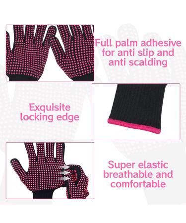 Kuryt Heat Resistant Gloves for Hair Styling - 1 Pair | Non-Slip Silicone Protection, Ideal for Hairdresser Irons, Wands, Flat Irons, and Hot-Air Brushes - Buy Online on GoSupps.com