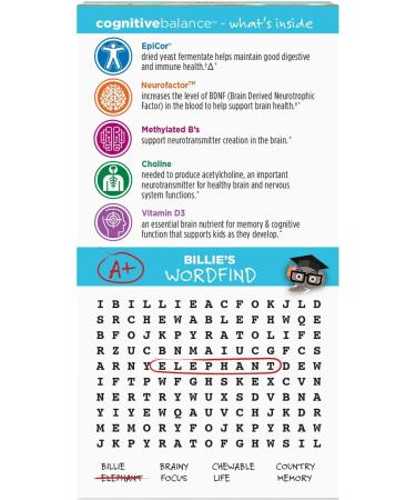 Country Life Gut Connection Kids Cognitive Balance - Sweet & Sour Chewable Tablets (100 Count) - Buy Online on GoSupps.com