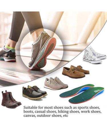 Valsole Orthopedic Insoles for Flat Feet & Plantar Fasciitis - Comfort Running Foot Vaults for Men & Women - Size 41-43 EU (28cm) - Green - Buy Online on GoSupps.com
