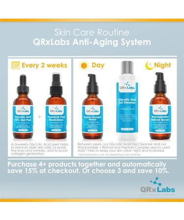 Professional Grade 50% Glycolic Acid Gel Peel with Chamomile & Green Tea - For Acne Scars, Wrinkles, Fine Lines - 1 fl oz - Buy Online on GoSupps.com