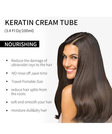 Keratin Protein Leave-In Conditioner for Dry Damaged Hair - Heat Protection & Moisture Cream - Color Safe Deep Repair with Coconut Oil & Wheat Amino Acids - 3.38 Fl Oz - Buy Online on GoSupps.com