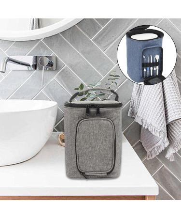 Perfk Portable Organizer for Oral Blinds & Water Fin Storage - Travel & Home Cosmetic Bag - Strong & Stable Handle - Gray - Buy Online on GoSupps.com