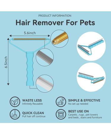 Emooncn 3-in-1 Lint Remover and Pet Hair Scraper with 3 Types of Scraping Heads - Buy Online on GoSupps.com