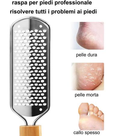 Professional Foot File with Wooden Handle - Hard Skin & Callus Remover for Perfect Pedicure - Buy Online on GoSupps.com