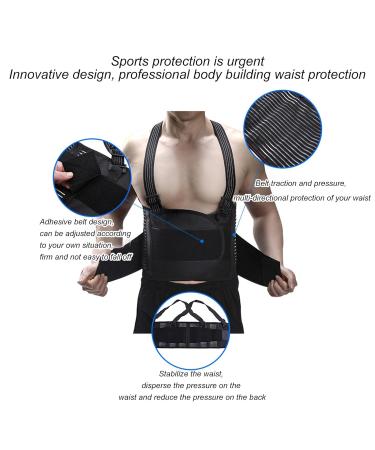 Waist Support For Men - Elastic Men's Lower Back Support With All-Round Waist Protection | Breathable Posture Corrector Protector & Lumbar Support Pad Waist For Home Use Unisex For Heavy Lifting Safe - Buy Online on GoSupps.com