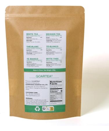 Premium Silver Needle White Tea - 250g/8.8oz Baihao Yinzhen Loose Leaf White Tea - Buy Online on GoSupps.com