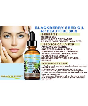 100% Pure Blackberry Seed Oil - Virgin Unrefined Cold Pressed Carrier Oil for Face Skin Hair | 0.5 Fl. oz - Buy Online on GoSupps.com