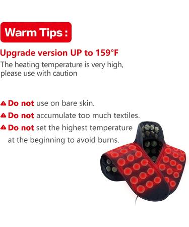 UTK Natural Jade & Tourmaline Heating Pad for Neck & Shoulder - EMF Free, Memory Function, Auto Shut Off - Temperature Adjustable - 23.2 X 17.7 - 1 Count - Buy Online on GoSupps.com