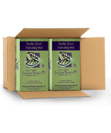 La Courtisane Refreshing Mint Herbal Tea Kosher Gluten-Free 6 Packs of 20 Teabags (120 Teabags Total) - Buy Online on GoSupps.com