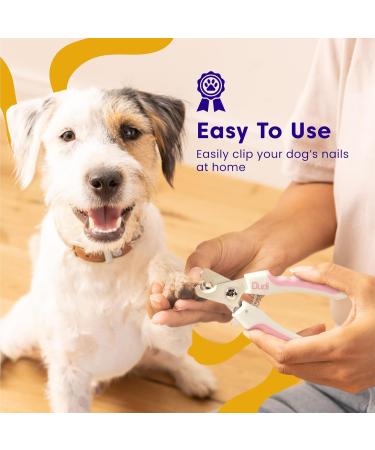 Dudi Pet Claw Scissors for Dogs Cats Rabbits & Guinea Pigs - Safe Nail Scissors Set with Claw Grinder - Large White/Pink - Buy Online on GoSupps.com