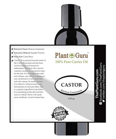 4 oz Cold Pressed 100% Pure Castor Oil - for Skin, Hair Growth & DIY Beauty Treatments - Hexane-Free - Buy Online on GoSupps.com