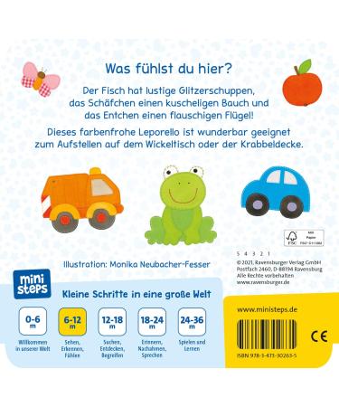 ministeps Look! Feel! Baby Book - Interactive Touch Book for Babies 6 Months+ | Engaging Leporello Experience - Buy Online on GoSupps.com