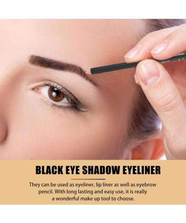 TEHAUX 12pi ces Crayon Eyeliner Noir Crayon Pour Yeux Pratique Outil De Maquillage Facile Utiliser - Buy Online on GoSupps.com