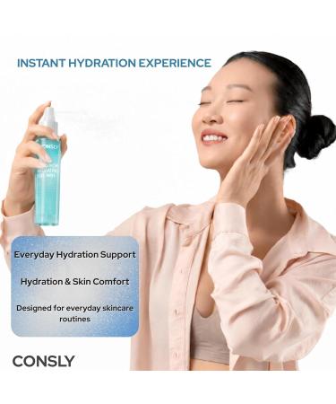 CONSLY Hyaluronic Acid Hydrating Gel Mist | Refreshing Face & Body Mist for Instant Moisture & Radiant Skin | Lightweight Spray for All Skin Types | Korean Skincare | 120 ml / 4.06 fl oz - Buy Online on GoSupps.com
