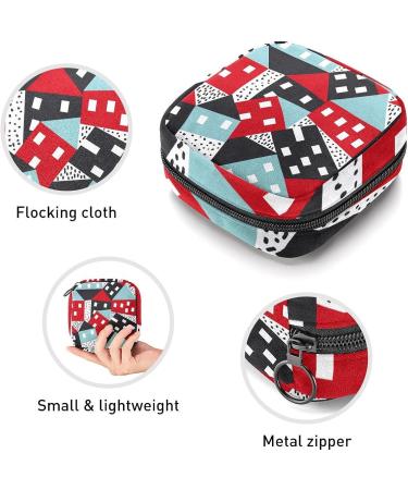 Anna Cowper Abstract Cartoon Colorful House Pattern Sanitary Napkin Storage Bag - Multi-colored 19 - Buy Online on GoSupps.com