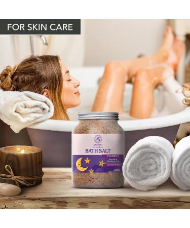 Soothing Bathing Salt 1300g - Natural Essential Oils Sandalwood Bergamot & Lavender for Relaxation & Good Sleep | 1.3 kg Body Care Solution - Buy Online on GoSupps.com