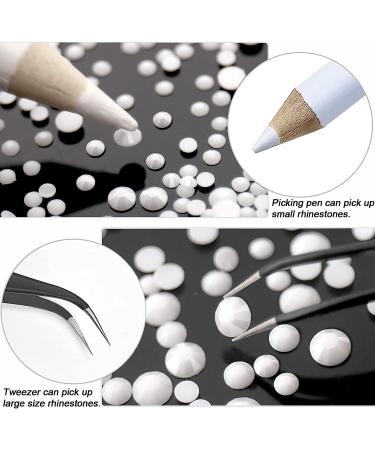 AUREHEN 10000PCs White Resin Flat Back Rhinestones Kit with Tools for Nail Art & DIY Decoration - Buy Online on GoSupps.com