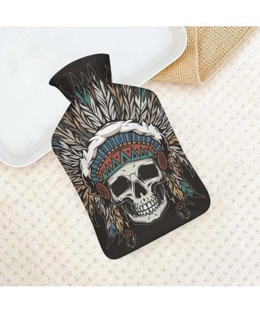 Skeleton Hot Water Bottle with Plush Cover | Hand Warmer for Adults & Kids | 26.5x15.3cm - Buy Online on GoSupps.com