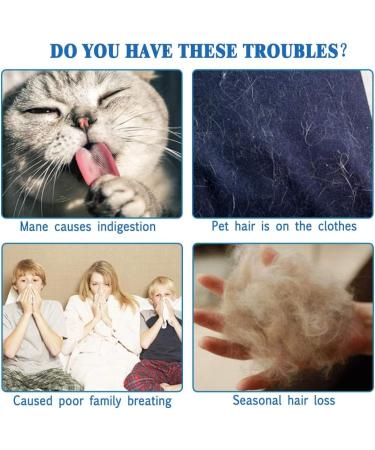 BANSHAN Pet Hair Removal Gloves - 259 Needles Furniture Soft Massage Brush for Cats and Dogs - Long and Short Hair - Blue Right Hand - Buy Online on GoSupps.com