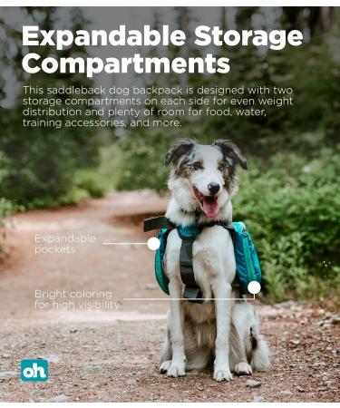 Kyjen Outward Hound DayPak Dog Backpack - Adjustable Saddlebag Style Size L Blue | International Shipping Available - Buy Online on GoSupps.com
