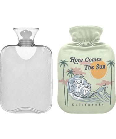 Naanle Palm Sea Wave Hot Water Bottle - Transparent Hand & Foot Warmer for Pain Relief | 1L Heat & Cold Therapy - Buy Online on GoSupps.com