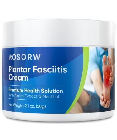 AOSORW Plantar Fasciitis Relief Cream - Natural Herbal Formula for Foot Heel Spur Ankle Leg & Hand Discomfort - Premium Health Care Products - 60g / 2.1 Oz (Pack of 1)