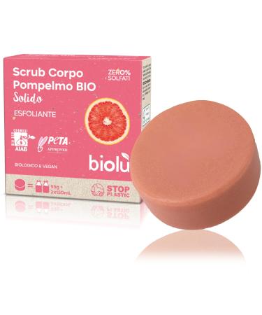 BIOLU Organic Grapefruit Solid Body Scrub 55g - BIOLU Code LBSCPO