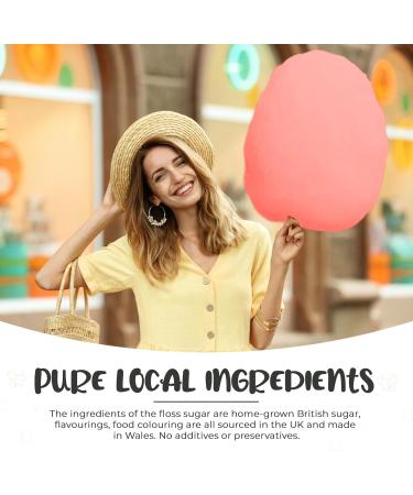 Baking Beauty and Beyond Premium Raspberry Flavour Floss Sugar - 800g Bulk Cotton Candy Flossing Sugar with Natural Ingredients for Every Occasion - Buy Online on GoSupps.com