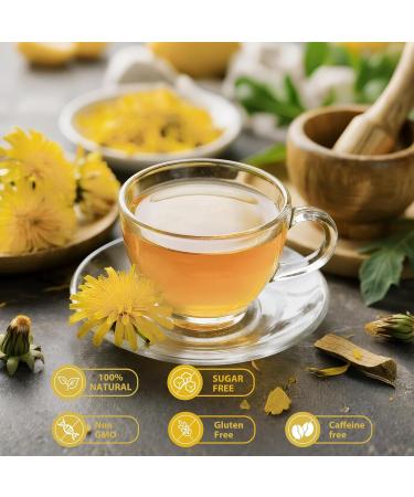 Dandelion Leaf And Root Tea Natural Dandelion Herbal Detox Tea Bags Protects Liver And Kidney Health Boosts Immunity Aids Digestion Caffeine-Free (1 Pack/50 Bags) Dandelion Root 1Bag(50pcs) - Buy Online on GoSupps.com