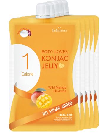 Jadamsun Body Loves Konjac Jelly (Mango, 10pc). 1 Calorie Smoothie with Zero Sugar.
