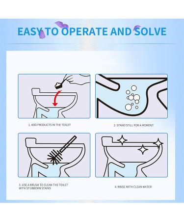 Toilet Active Oxygen Agent Touch Free Fizzy-Foam Toilet Cleaner Splash Toilet Cleaner Foaming Powder Splash Toilet Cleaner for Cleaning Toilet Drains Squatting Pans (2PC) - Buy Online on GoSupps.com